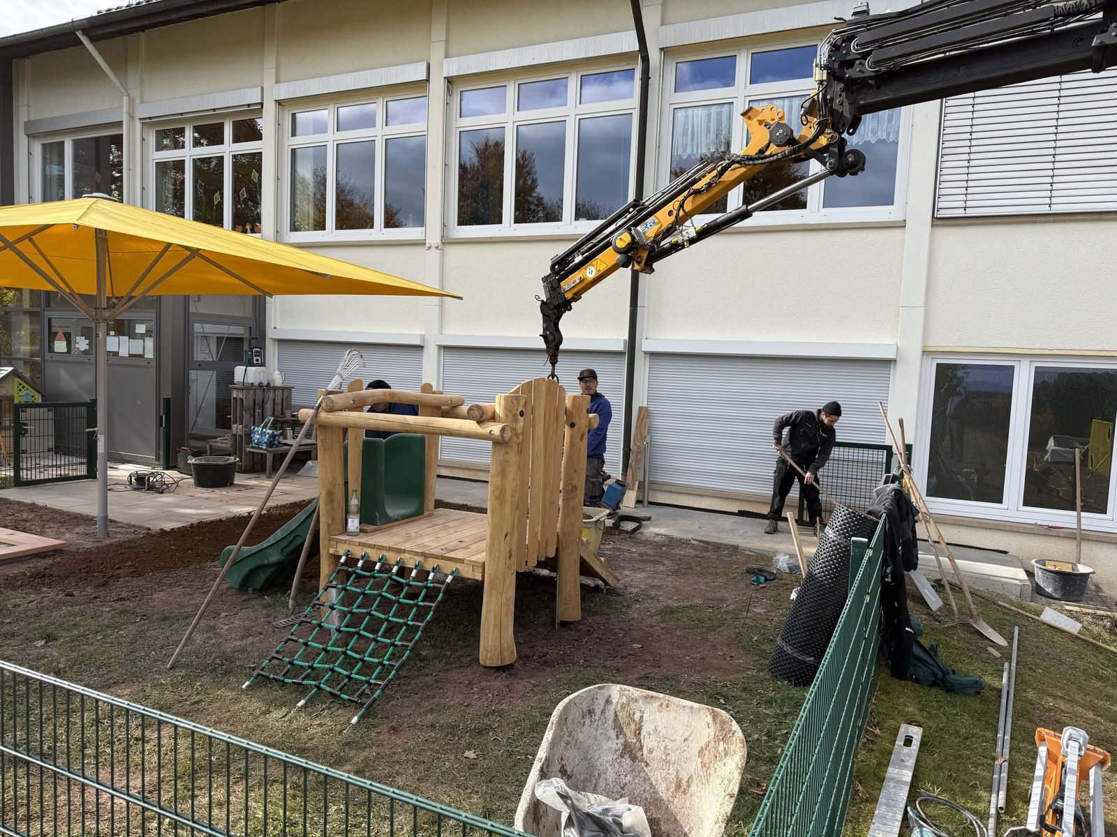 Fertig: Die neue Rutsche